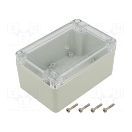 1 pcs x KRADEX - ZP120.80.60JPH TM PC - Enclosure: multipurpose, X: 80mm, Y: 120mm, Z: 60mm, ZP, light grey