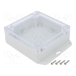 1 pcs x KRADEX - ZP120.120.45UJPH TM PC - Enclosure: multipurpose, X: 120mm, Y: 120mm, Z: 45mm, ZP, light grey