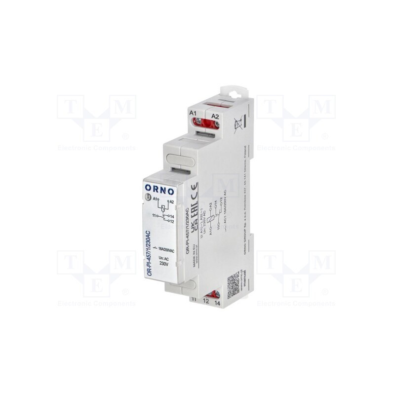 1 pcs x ORNO - OR-PI-457/1/230AC - Relay: installation, monostable, SPDT, Uswitch: max.250VAC, 16A