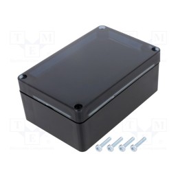 1 pcs x MASZCZYK - KM-175IBKTRS - Enclosure: multipurpose, X: 90mm, Y: 135mm, Z: 55mm, ABS, black, IP65
