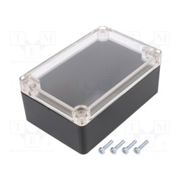 1 pcs x MASZCZYK - KM-175IBKTRC - Enclosure: multipurpose, X: 90mm, Y: 135mm, Z: 55mm, ABS, black, IP65