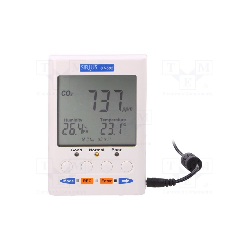 1 pcs x TENMARS - ST-502 - Meter: CO2, temperature and humidity, Range: 0÷9999ppm,5÷95%