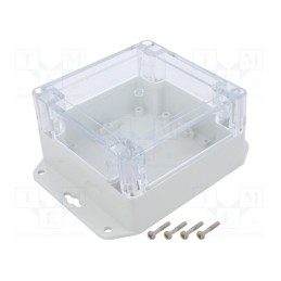 1 pcs x KRADEX - ZP105.105.60UJPH TM PC - Enclosure: multipurpose, X: 105mm, Y: 105mm, Z: 60mm, ZP, light grey