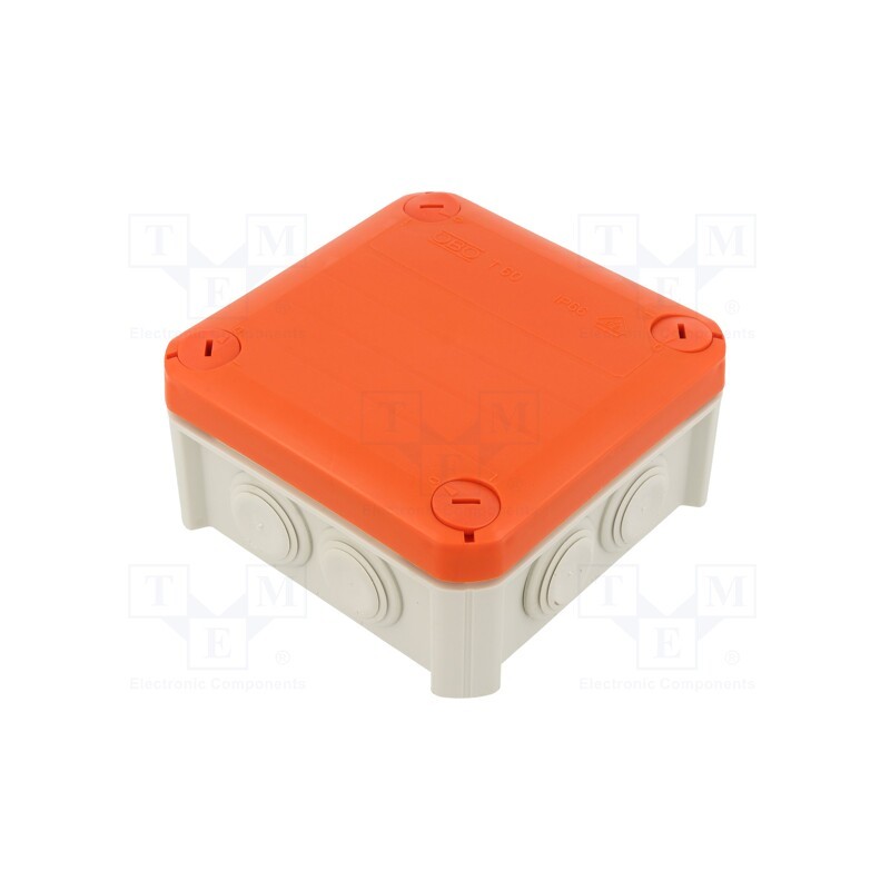 1 pcs x OBO BETTERMANN - T 60 RO-LGR - Enclosure: junction box, X: 114mm, Y: 114mm, Z: 57mm, IP66