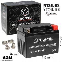 Battery gel 4ah 12v quad atv 50 70 90 110 125