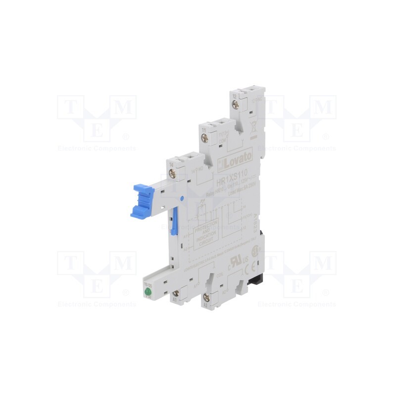 1 pcs x LOVATO ELECTRIC - HR1XS110 - Socket, PIN: 5, 10A, 250VAC, for DIN rail mounting