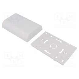 1 pcs x ITALTRONIC - 61.6041 - Enclosure: wall mounting, X: 80mm, Y: 120mm, Z: 25mm, ABS, white