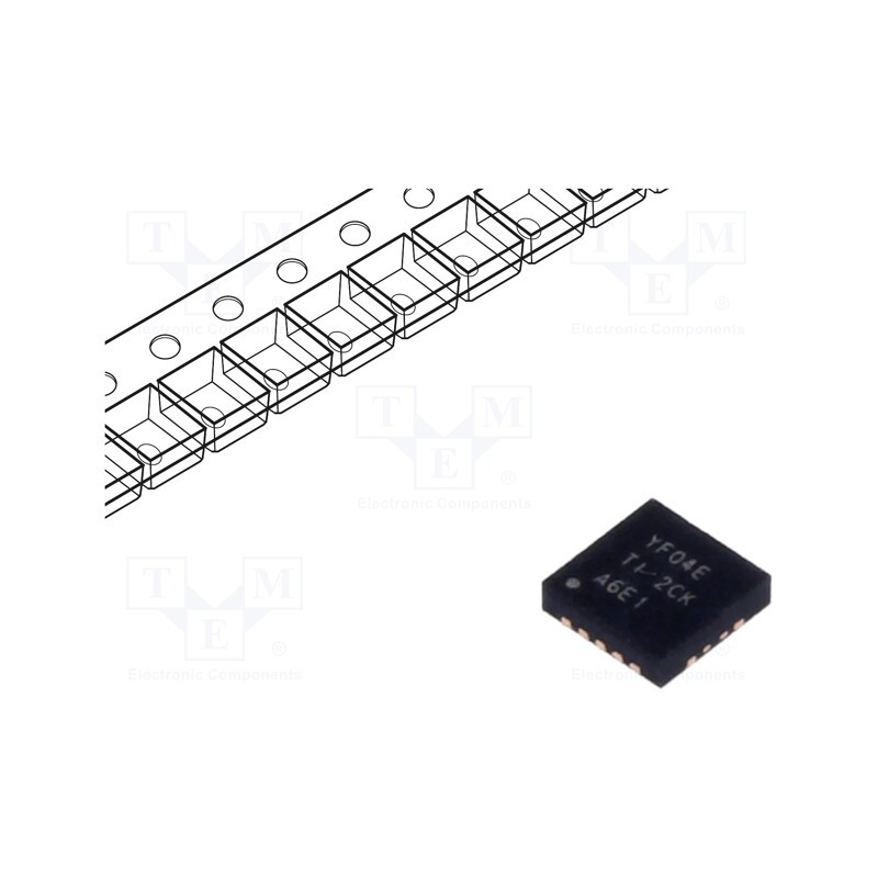 1 pcs x TEXAS INSTRUMENTS - TXS0104ERGYR - IC: digital, logic level voltage translator, Ch: 4, 1.65÷5.5VDC