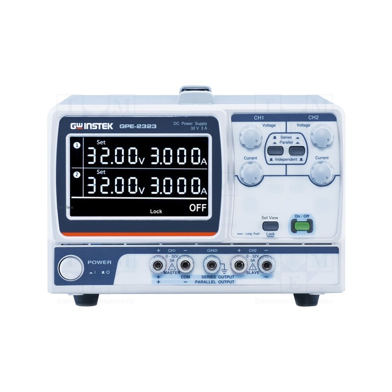1 pcs x GW INSTEK - GPE-2323 - Power supply: laboratory, linear,multi-channel, 0÷32VDC, 0÷3A