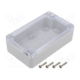 1 pcs x KRADEX - ZP125.75.37JP TM PC - Enclosure: multipurpose, X: 75mm, Y: 125mm, Z: 37mm, ZP, light grey