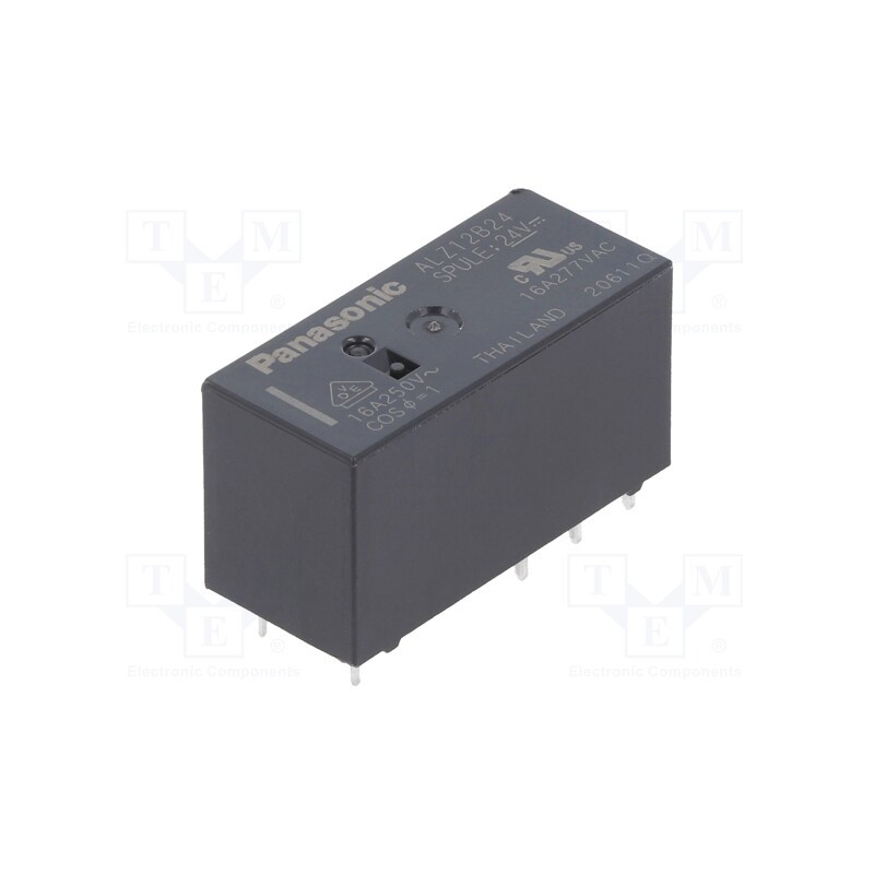 1 pcs x PANASONIC - ALZ12B24T - Relay: electromagnetic, SPDT, Ucoil: 24VDC, Icontacts max: 16A