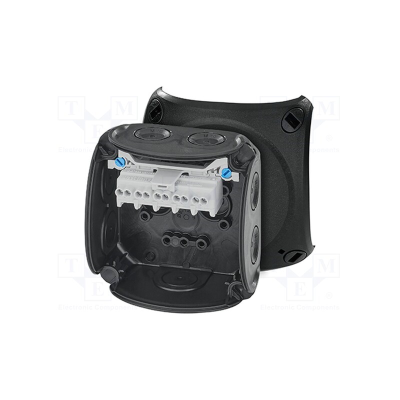 1 pcs x HENSEL - 62000296 - Enclosure: junction box, X: 93mm, Y: 93mm, Z: 62mm, IP66, black