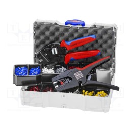 1 set x KNIPEX - 97 90 17 - Kit: for crimping push-on connectors, terminal crimping, case