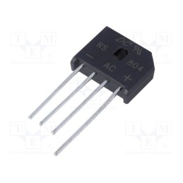 1 pcs x DC COMPONENTS - RS804 - Bridge rectifier: single-phase, Urmax: 400V, If: 8A, Ifsm: 175A