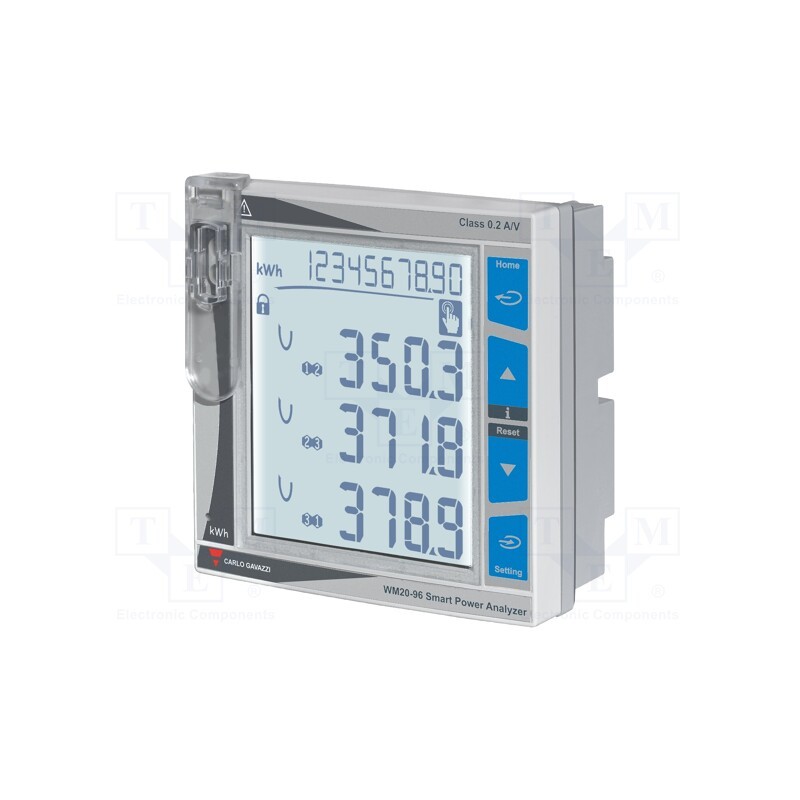 1 pcs x CARLO GAVAZZI - WM20AV53H - Meter: power quality analyser, on panel, digital,mounting, LCD