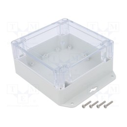 1 pcs x KRADEX - ZP120.120.60UJPH TM PC - Enclosure: multipurpose, X: 120mm, Y: 120mm, Z: 60mm, ZP, light grey
