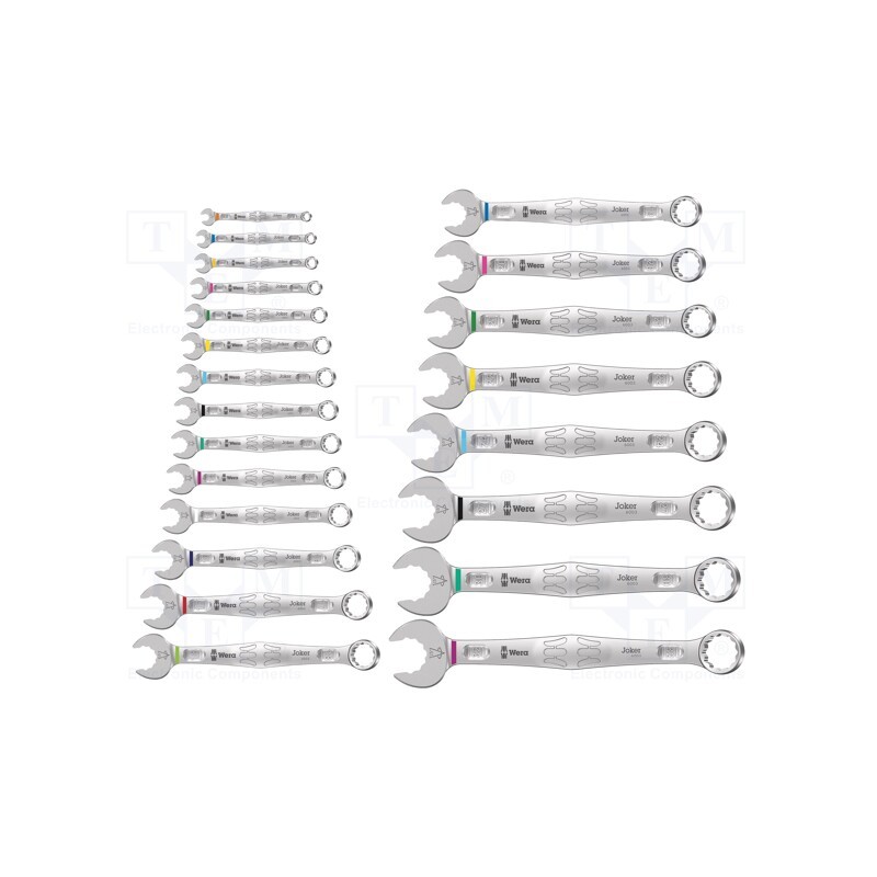1 set x WERA - 5020232001 - Wrenches set, combination spanner, steel, Joker 6003, 22pcs.