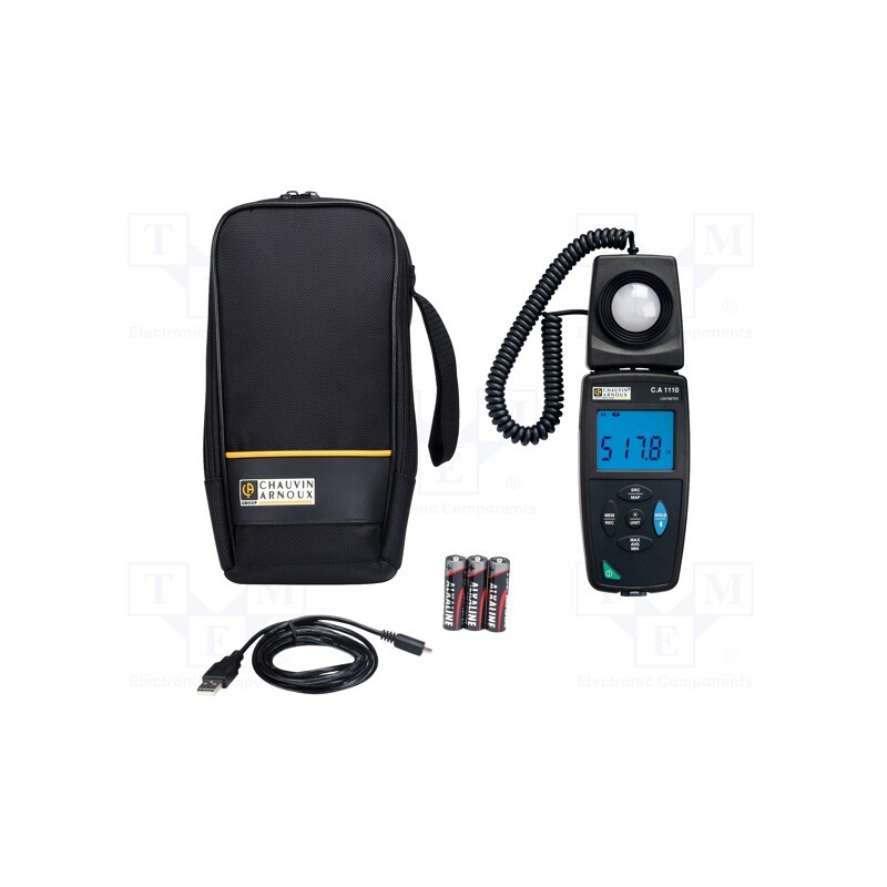1 pcs x CHAUVIN ARNOUX - C.A 1110 - Light meter, 0,1÷200000lx, 3%, Bluetooth,USB, -10÷60°C, IP50