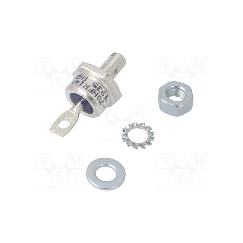 1 pcs x VISHAY - VS-70HFR140 - Diode: rectifying, 1.4kV, 1.46V, 70A, anode to stud, DO203AB,