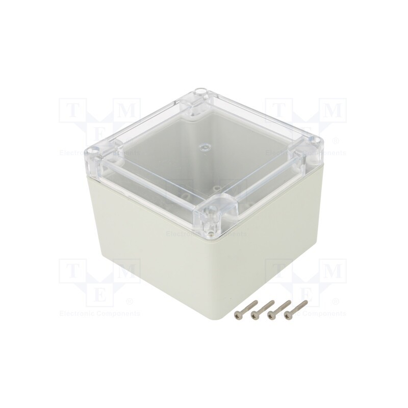 1 pcs x KRADEX - ZP105.105.75JPH TM PC - Enclosure: multipurpose, X: 105mm, Y: 105mm, Z: 75mm, ZP, light grey