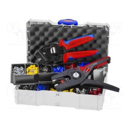 1 set x KNIPEX - 97 90 15 - Kit: for crimping push-on connectors, terminal crimping, case