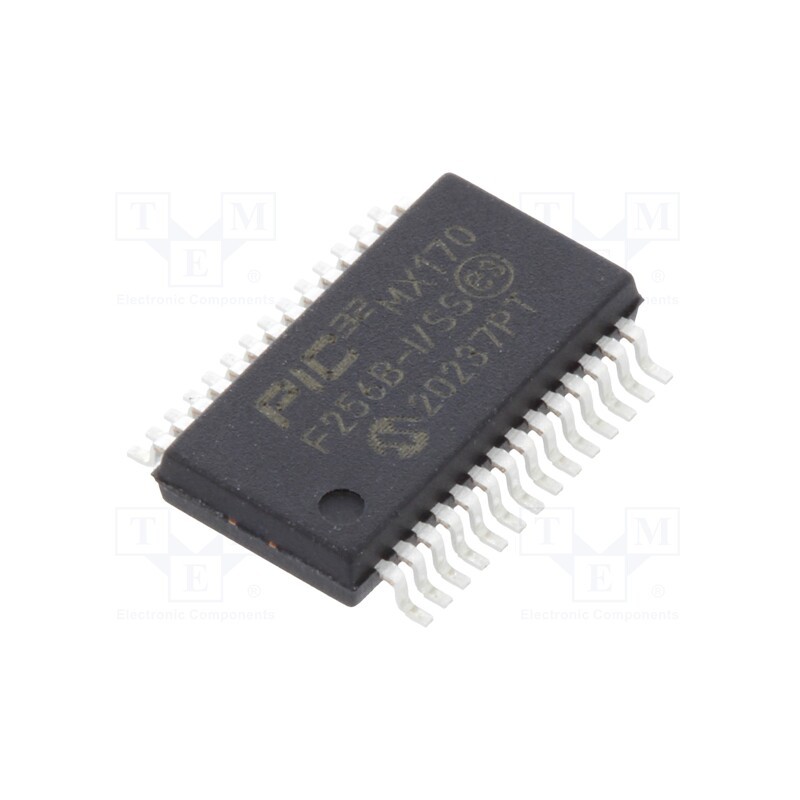 1 pcs x MICROCHIP TECHNOLOGY - PIC32MX170F256B-I/SS - IC: PIC microcontroller, 256kB, 2.3÷3.6VDC, SMD, SSOP28, PIC32