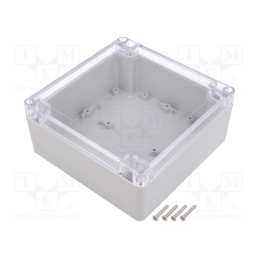 1 pcs x KRADEX - ZP135.135.60JPH TM ABS-PC - Enclosure: multipurpose, X: 135mm, Y: 135mm, Z: 60mm, ZP, ABS, gasket