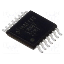 1 pcs x TEXAS INSTRUMENTS - LMH6722MT/NOPB - IC: operational amplifier, 400MHz, Ch: 2, TSSOP14, 8÷12.5VDC,