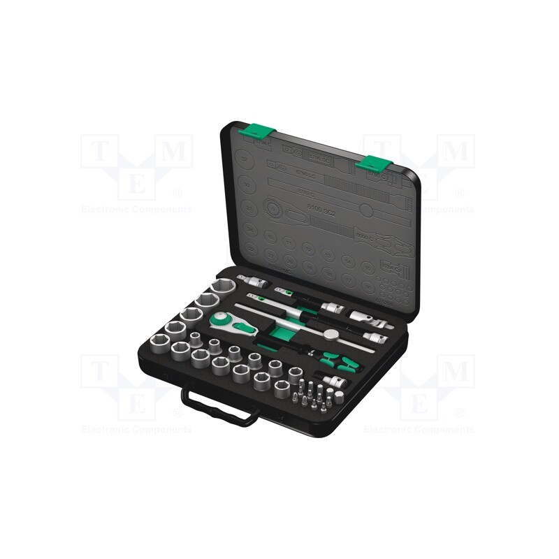 1 set x WERA - 5003645001 - Wrenches set, socket spanner, Mounting: 1/2', 37pcs.