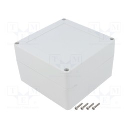 1 pcs x KRADEX - ZP120.120.75JH TM PC - Enclosure: multipurpose, X: 120mm, Y: 120mm, Z: 75mm, ZP, light grey