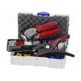1 set x KNIPEX - 97 90 14 - Kit: for crimping push-on connectors, terminal crimping, case
