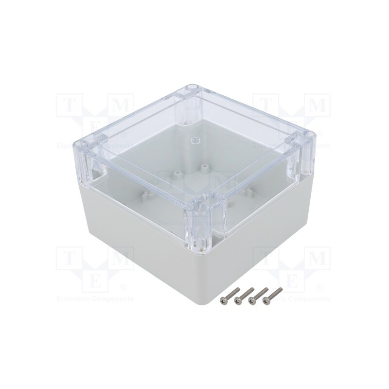 1 pcs x KRADEX - ZP120.120.75JPH TM PC - Enclosure: multipurpose, X: 120mm, Y: 120mm, Z: 75mm, ZP, light grey