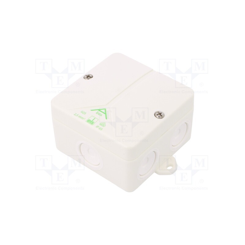 1 pcs x SPELSBERG - 80310701 - Enclosure: junction box, X: 80mm, Y: 80mm, Z: 52mm, polystyrene, IP65