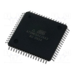 1 pcs x MICROCHIP TECHNOLOGY - ATXMEGA128A3-AU - IC: AVR microcontroller, TQFP64, Ext.inter: 50, Cmp: 4, ATXMEGA