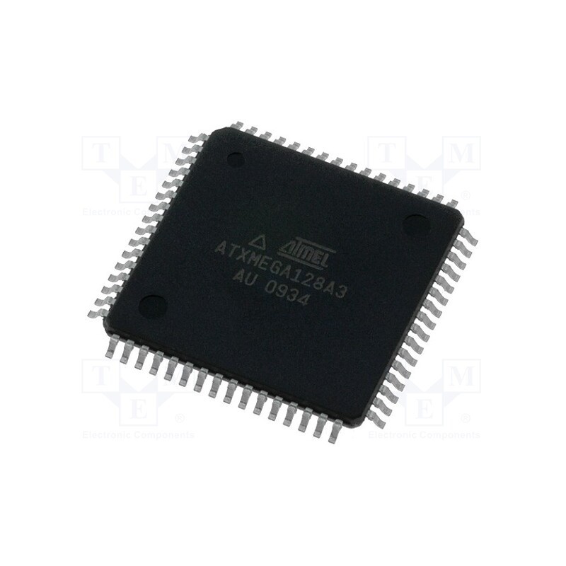 1 pcs x MICROCHIP TECHNOLOGY - ATXMEGA128A3-AU - IC: AVR microcontroller, TQFP64, Ext.inter: 50, Cmp: 4, ATXMEGA