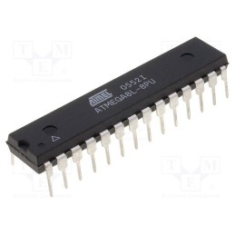 1 pcs x MICROCHIP TECHNOLOGY - ATMEGA8L-8PU - IC: AVR microcontroller, DIP28, 2.7÷5.5VDC, Ext.inter: 2, Cmp: 1