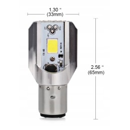 LED bulb motorcycle quad ba20d h6 s2 2000lm
