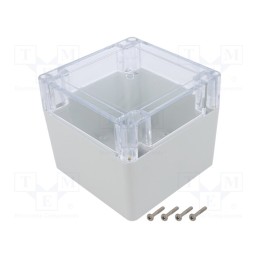 1 pcs x KRADEX - ZP105.105.90JPH TM PC - Enclosure: multipurpose, X: 105mm, Y: 105mm, Z: 90mm, ZP, light grey