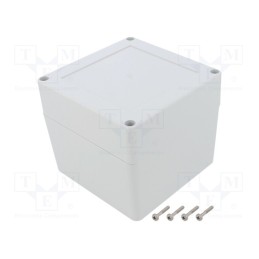 1 pcs x KRADEX - ZP105.105.90JH TM PC - Enclosure: multipurpose, X: 105mm, Y: 105mm, Z: 90mm, ZP, light grey