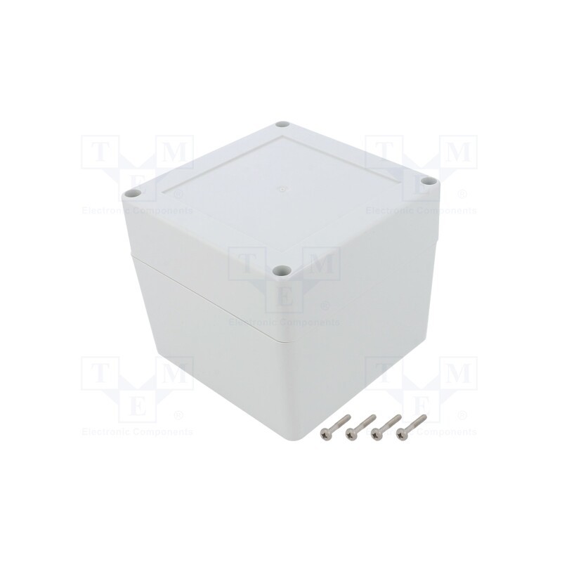 1 pcs x KRADEX - ZP105.105.90JH TM PC - Enclosure: multipurpose, X: 105mm, Y: 105mm, Z: 90mm, ZP, light grey