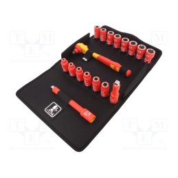 1 set x WERA - 5004970001 - Wrenches set, socket bits, Mounting: 3/8', 1kV, 17pcs.