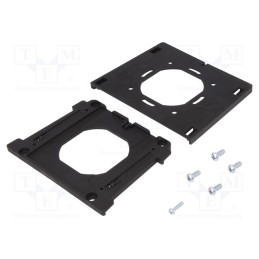1 set x BOPLA - 35111005 - Wall mounting element, polyamide, black, Series: BoPad, 75x75mm