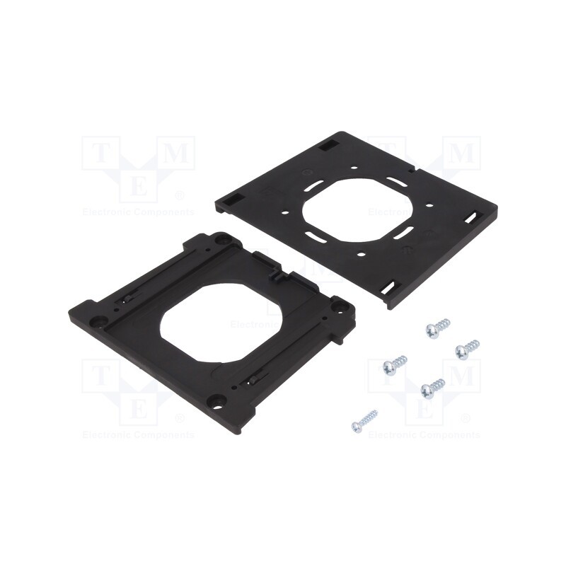 1 set x BOPLA - 35111005 - Wall mounting element, polyamide, black, Series: BoPad, 75x75mm