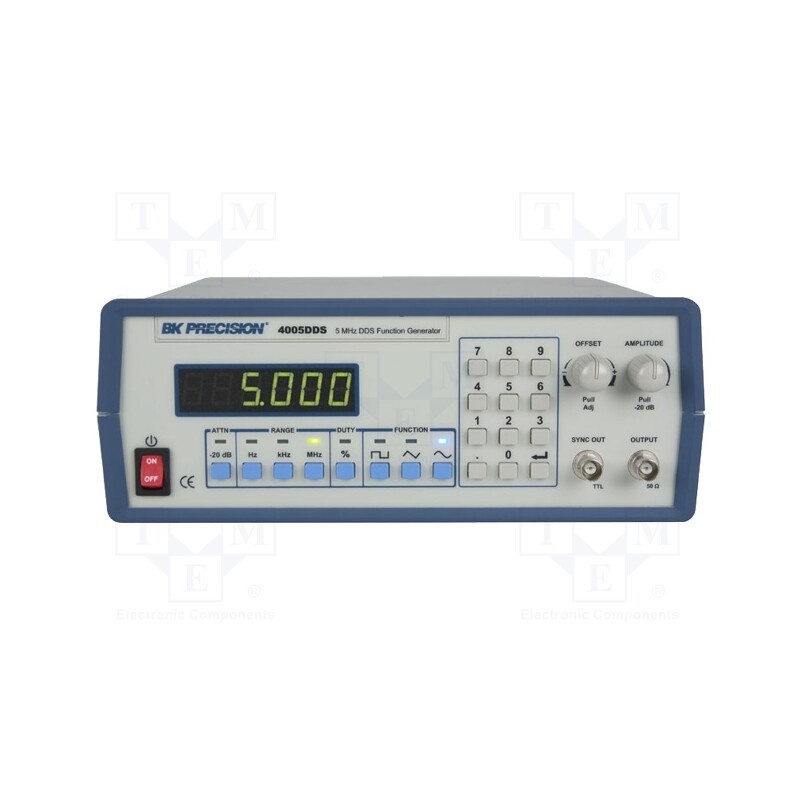 1 pcs x B&K PRECISION - BK4005DDS - Generator: function, 5MHz, LED, 4-digit, Ch: 1, 0÷40°C, 0.02%