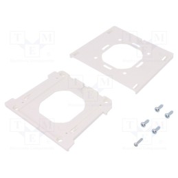 1 set x BOPLA - 35111016 - Wall mounting element, polyamide, white, Series: BoPad, 75x75mm