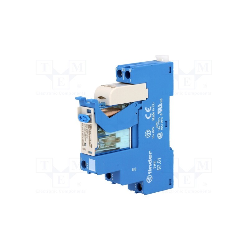 1 pcs x FINDER - 4C.01.9.024.0050SPA - Relay: interface, SPDT, Ucoil: 24VDC, 16A, 16A/250VAC, 16A/30VDC