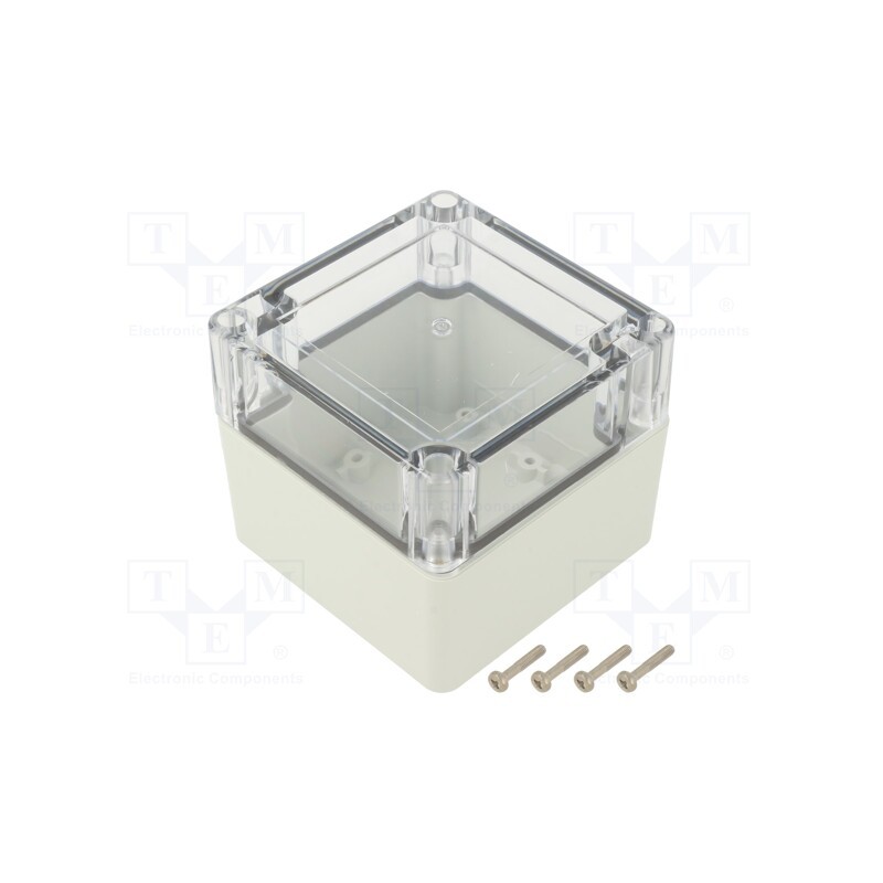 1 pcs x KRADEX - ZP90.90.75SJP TM PC - Enclosure: multipurpose, X: 90mm, Y: 90mm, Z: 75mm, ZP, polycarbonate
