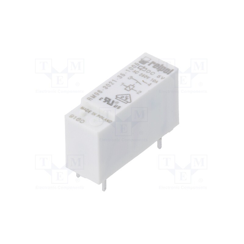 1 pcs x RELPOL - RM96-3021-35-1005 - Relay: electromagnetic, SPST-NO, Ucoil: 5VDC, 8A, 8A/250VAC, PCB