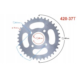 Sprocket 420 37, silver