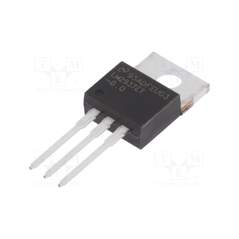 1 pcs x TEXAS INSTRUMENTS - LM2937ET-8.0/NOPB - IC: voltage regulator, LDO,fixed, 8V, 0.5A, TO220-3, THT, , Ch: 1